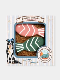 Assortiments de 2 gâteaux pour chien Sardine Delights 🐟 – Cooka's Cookies