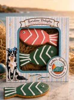 Assortiments de 2 gâteaux pour chien Sardine Delights 🐟 – Cooka's Cookies