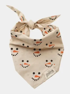 Bandana de Noël pour chien - Motif Bonhomme de Neige - The Paws