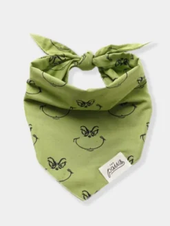 Bandana d'Hiver pour chien - Motif Grinch - The Paws