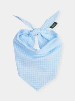 Bandana pour chien - Gingham Baby Blue - The Paws