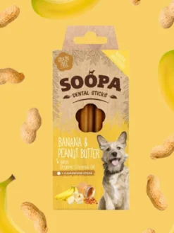 Bâtonnets à mâcher pour chien - Banane et Beurre de cacahuète
