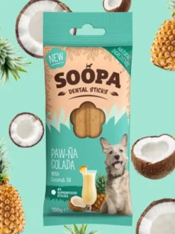 Bâtonnets à mâcher pour chien - Paw-Na Colada 🥥🍍 - Soopa