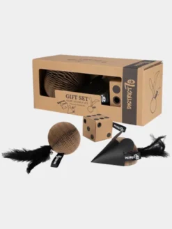 Coffret cadeau - 3 jouets en carton pour chat - District70