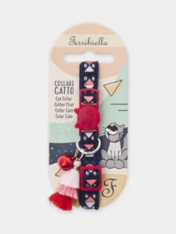 Collier chat style bohème - Rose profond - Ferribiella