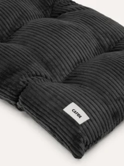 Coussin pour chien Bela - Velours côtelé noir - Cafide