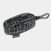 Distributeur sacs à crottes pour chien en tissu - Tweed Noir et Gris