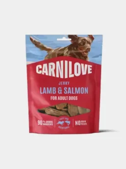 Friandises Carnilove Jerky pour chien - Agneau 🐑 et Saumon 🐟