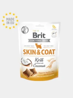 Friandises Dog Functional Snack Skin&Coat - Krill 🦐 et Noix de Coco 🥥 - Brit