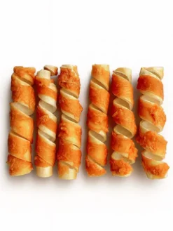 Friandises à mâcher pour chien - Peau de Bœuf enroulée de filet de Poulet - Sanadog