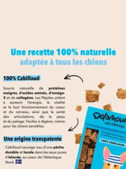 Friandises pour chien - Les Pépites au Cabillaud 🐟 - Delamour