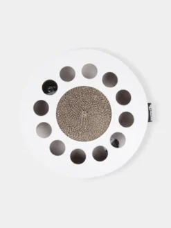 Griffoir en carton pour chat - Rond blanc