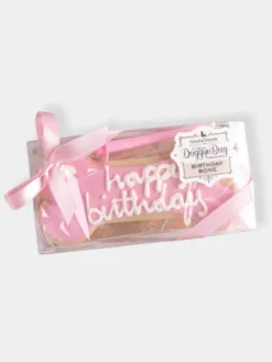 Gâteau d'anniversaire pour chien - Os Rose 🦴🩷 - Doggye Bag