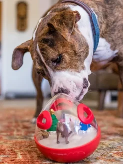 Jouet distributeur de friandises pour chien - Wobble Ball rouge - Pet PLAY