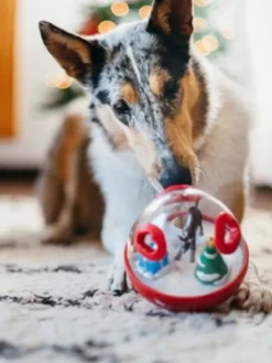 Jouet distributeur de friandises pour chien - Wobble Ball rouge - Pet PLAY
