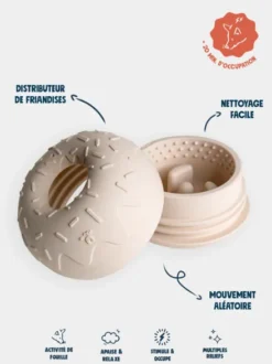 Jouet d'occupation pour chien - Yoomy Donut 🍩 - Sable