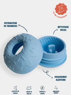 Jouet d'occupation pour chien - Yoomy Donut 🍩 - Bleu