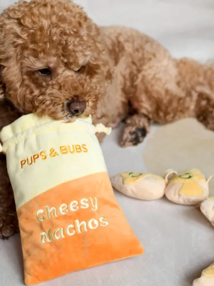 Jouet d'occupation pour chien - Nachos au fromage 🧀 - Pups & Bubs
