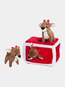 Jouet d'occupation pour chien original - Rennes de Noel - ZippyPaws
