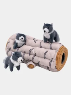 Jouet d'occupation pour chien original - Bûche Loups 🐺 - ZippyPaws