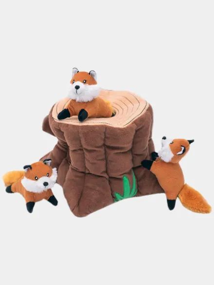 Jouet d'occupation pour chien original - Tronc et Renard 🦊 - ZippyPaws