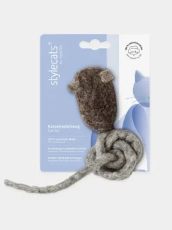 Jouet pour chat en laine - Souris avec ficelle 🐁 - Hunter stylecats