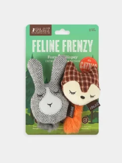 Jouet pour chat - Woodland - Renard 🦊 et Lapin 🐇 - Herbe à chat - Pet PLAY