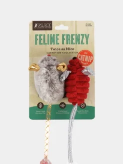 Jouet souris de Noël pour chat - Herbe à chat biologique - Pet PLAY