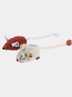 Jouet souris de Noël pour chat - Herbe à chat biologique - Pet PLAY