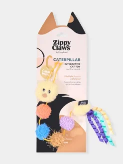 Jouets pour chat - PomPom la Chenille 🐛 Pastel - Zippy Claws