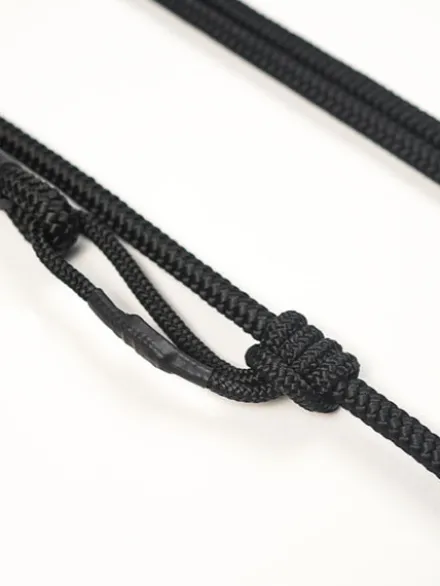 Laisse pour chien extensible en corde - Noir - Ringhio