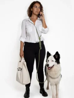Laisse pour chien réglable et mains libres - Army Green - Zee.Dog