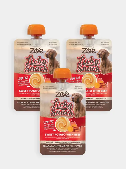 Licky Snack - Pâtée à lécher pour chien Boeuf 🐂 et Patate Douce 🍠