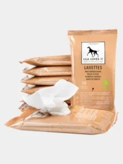 Lingettes lavantes pour chien et chat