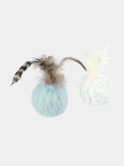Lot de 2 balles pour chat - Herbe à chat biologique - Pet PLAY