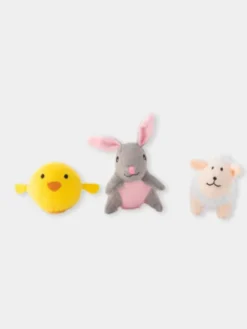 Lot de 3 Mini Peluches pour chien - Pâques - Zippy Paws