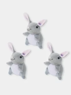 Lot de 3 Mini Peluches pour chien - Lapin - Zippy Paws