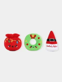 Lot de 3 peluches pour chien - Holiday Special 🎁🎅🎄 - HugSmart