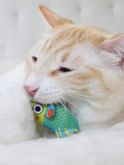 Lot de 2 souris pour chat rembourrées d'herbe à chat