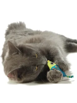 Lot de 2 souris pour chat rembourrées d'herbe à chat