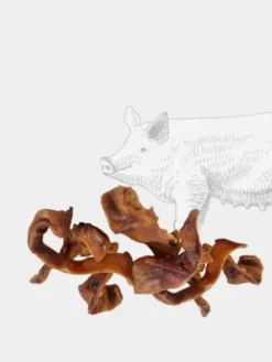 Oreilles de porc en lamelle à mâcher pour chien