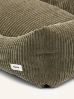 Panier pour chien Snozy - Velours côtelé vert - Cafide