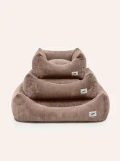 Panier pour chien Snozy - Velours côtelé mocca - Cafide