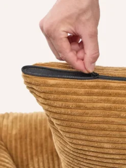 Panier pour chien Snozy - Velours côtelé moutarde - Cafide