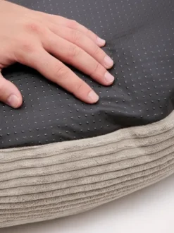 Panier rond pour chien Nuba - Velours côtelé beige - Cafide