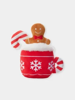 Peluche de Noël pour chien - Chocolat chaud et Pain d'épices - The Foggy Dog