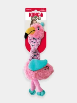 Peluche KONG Knots pour chien S/M - Flamant rose