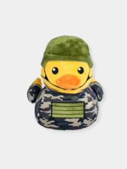 Peluche pour chien Canard de Bain - Militaire 🦆🪖 - Fuzzyard
