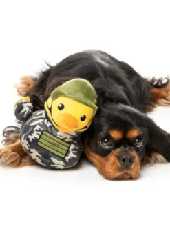 Peluche pour chien Canard de Bain - Militaire 🦆🪖 - Fuzzyard