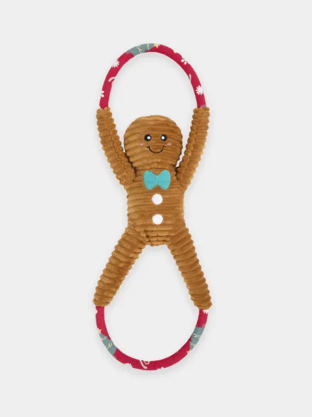 Peluche pour chien de Noël - RopeTugz Gingerbread man - Zippy Paws